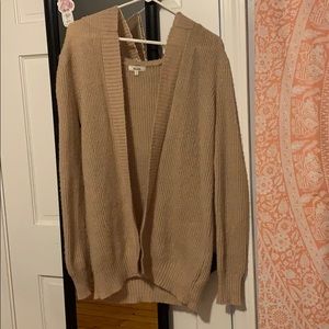 Long pink sweater cardigan